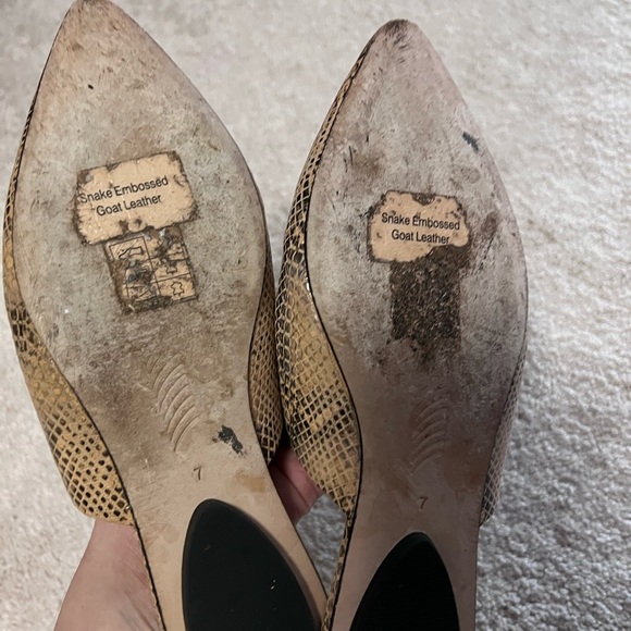 Paige snake skin slides, size 7 - Picture 2 of 3